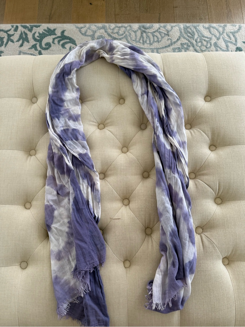 Lightweight Lavender Tie-Dye Scarf - Women's Accessory
